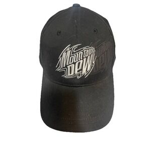 Mountain Dew baseball cap black One Size NWOT Authentic Headwear